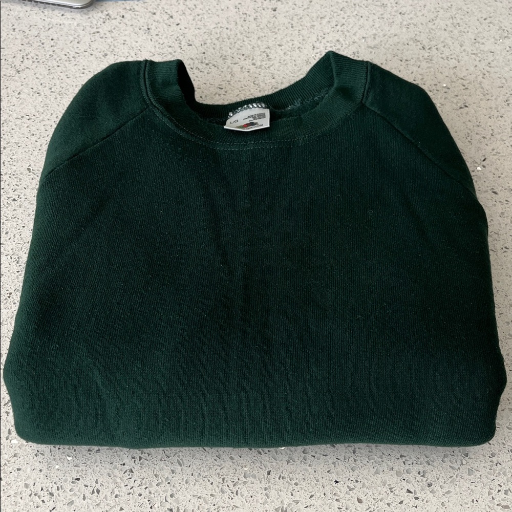 Vintage Fruit of the Loom Sweatshirt-Dark Green